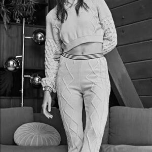 FreePeople Cable knit set size small